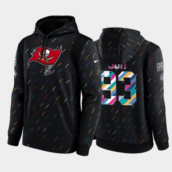 Men's Ndamukong Suh Buccaneers Charcoal 2021 NFL Crucial Catch Therma Pullover Hoodie