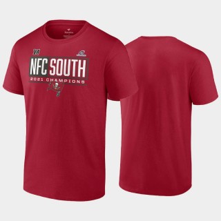 Buccaneers Red 2021 NFC South Division Champions T-Shirt