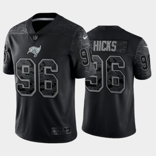Men's Buccaneers NO. 96 Akiem Hicks Reflective Limited Jersey - Black
