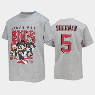 Youth Richard Sherman Buccaneers Gray Disney Mickey Huddle Up T-Shirt