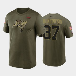 Buccaneers Rob Gronkowski Olive 2021 Salute To Service Legend T-Shirt