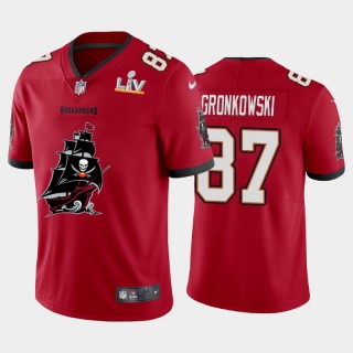 Rob Gronkowski Buccaneers Red Super Bowl LV Champions Vapor Limited Jersey
