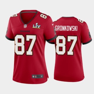 Women's Buccaneers Rob Gronkowski Red Super Bowl LV Game Jersey