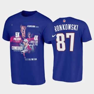 Men's Rob Gronkowski Buccaneers Navy Career Highlights Player Graphic T-Shirt