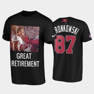 Men's Rob Gronkowski Buccaneers Black Great Retirement Player Graphic T-Shirt