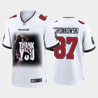 Buccaneers Rob Gronkowski Thanks For Everything Game Player Graphic Jersey - White