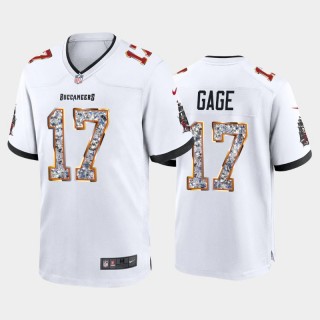 Russell Gage #17 Buccaneers Diamond Edition White Game Jersey