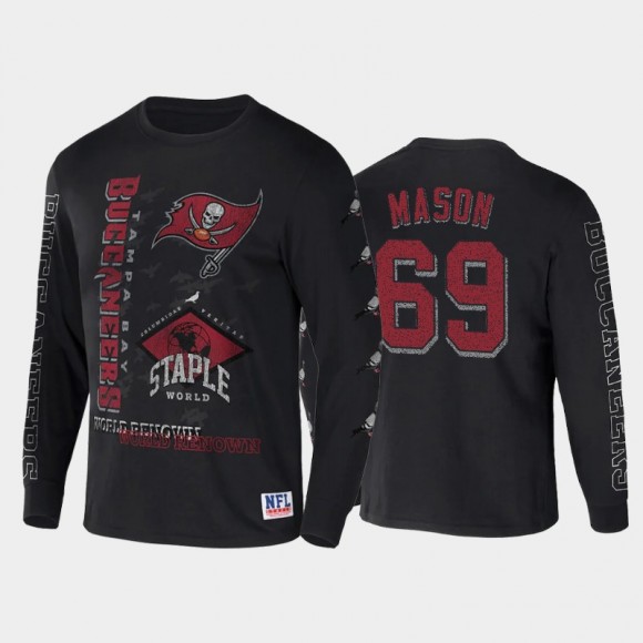 Tampa Bay Buccaneers Shaq Mason World Renowned Long Sleeve T-Shirt - Black