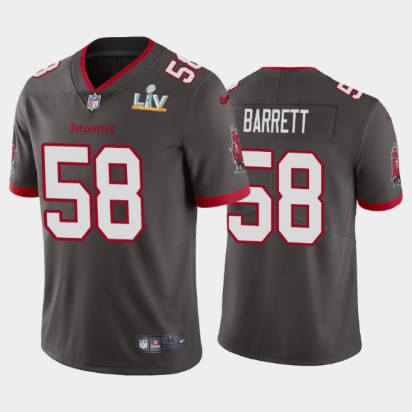 Shaquil Barrett Tampa Bay Buccaneers Pewter Super Bowl LV Vapor Limited Jersey