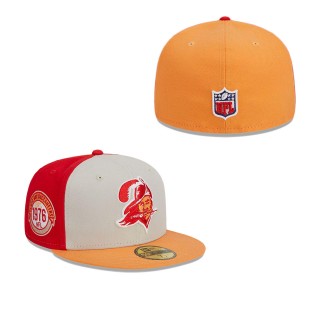 Men's Tampa Bay Buccaneers Cream Orange 2023 Sideline Historic 59FIFTY Fitted Hat