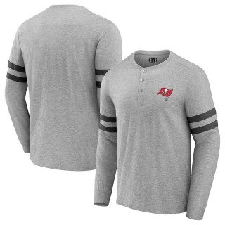 Tampa Bay Buccaneers NFL x Darius Rucker Henley Long Sleeve T-Shirt Heather Gray