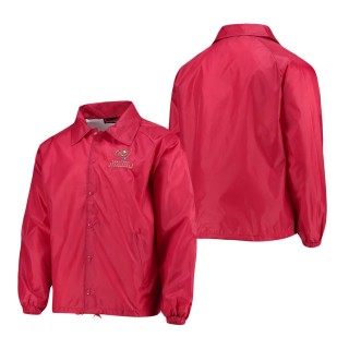 Tampa Bay Buccaneers Dunbrooke Red Coaches Classic Raglan Full-Snap Windbreaker Jacket