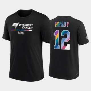 Men's Tom Brady Buccaneers Black 2022 NFL Crucial Catch Performance T-Shirt