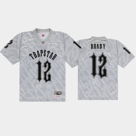 Tom Brady #12 Tampa Bay Buccaneers Throwback TRAPSTAR Jersey - Grey