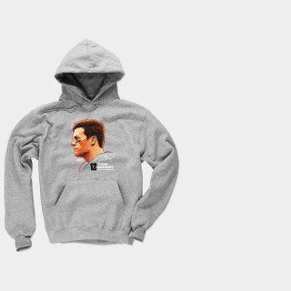 Tampa Bay Buccaneers Tom Brady Player Graphic Profile Hoodie - Gray