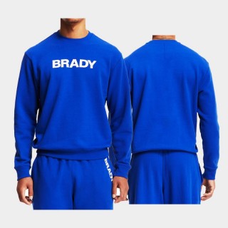 Tampa Bay Buccaneers Tom Brady Wordmark Blue Pullover Sweatshirt