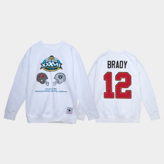 Tampa Bay Buccaneers Tom Brady Super Bowl XXXVII Champions White Sweatshirt
