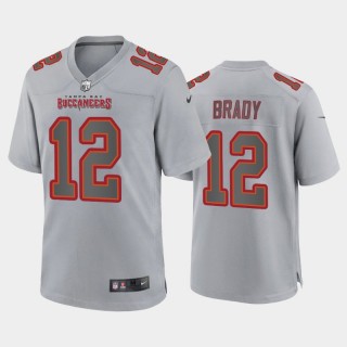 Tampa Bay Buccaneers #12 Tom Brady Gray Atmosphere Game Jersey