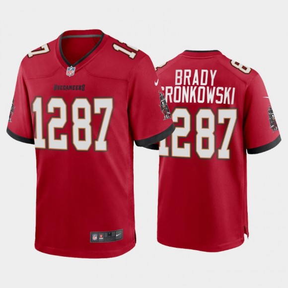 Tampa Bay Buccaneers Tom Brady Rob Gronkowski Red CP Player Game Jersey