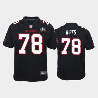 Youth Buccaneers Tristan Wirfs Super Bowl LV Game Jersey - Black