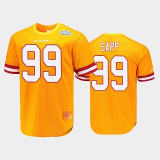 Warren Sapp Buccaneers Super Bowl XXXVII Champions Retired Player Name Number T-Shirt - Orange