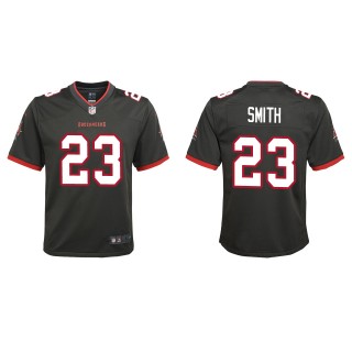 Youth Buccaneers Tykee Smith Pewter Alternate Game Jersey
